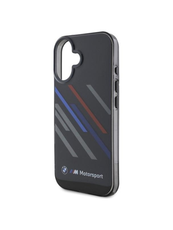 BMW futerał do IPHONE 16 BMHCP16S23HTRAK (Motorsport IML Random Stripes) black