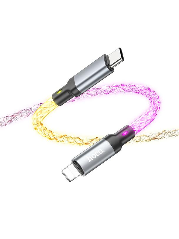 Kabel USB C do Lightning Hoco PD 20W 1 m U112 szary