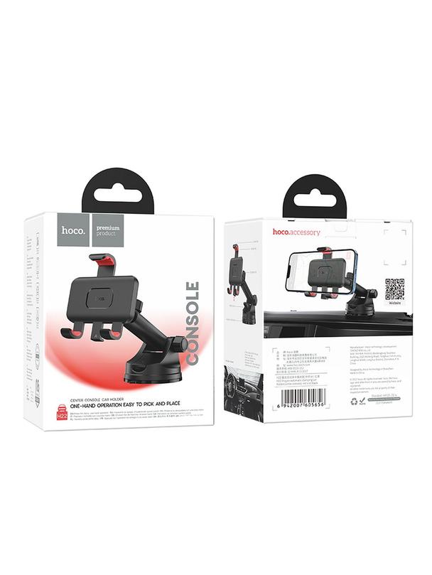 Uchwyt na telefon do samochodu uniwersalny Hoco do szyby / deski H22 czarny