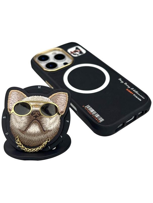 NIMMY futerał GLASSES COOL DOG kompatybilny z MagSafe do IPHONE 16 Pro czarny