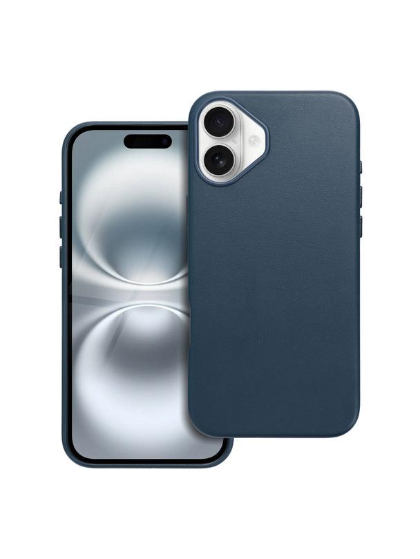 Futerał LEATHER MAG COVER kompatybilny z MagSafe do IPHONE 16 Plus niebieski