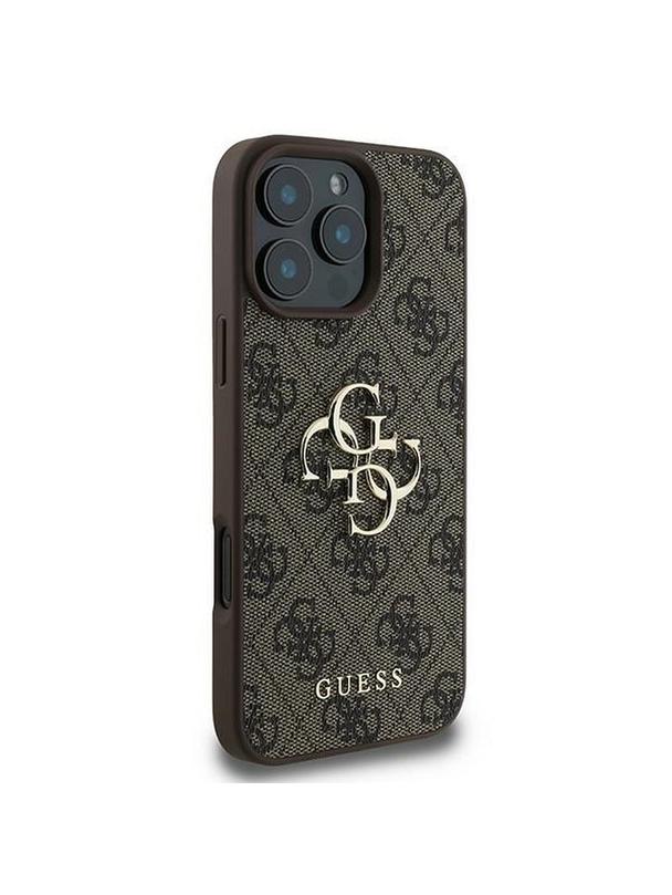 GUESS futerał do IPHONE 16 Pro GUHCP16L4GMGBR (4G PU Big Logo) brązowy