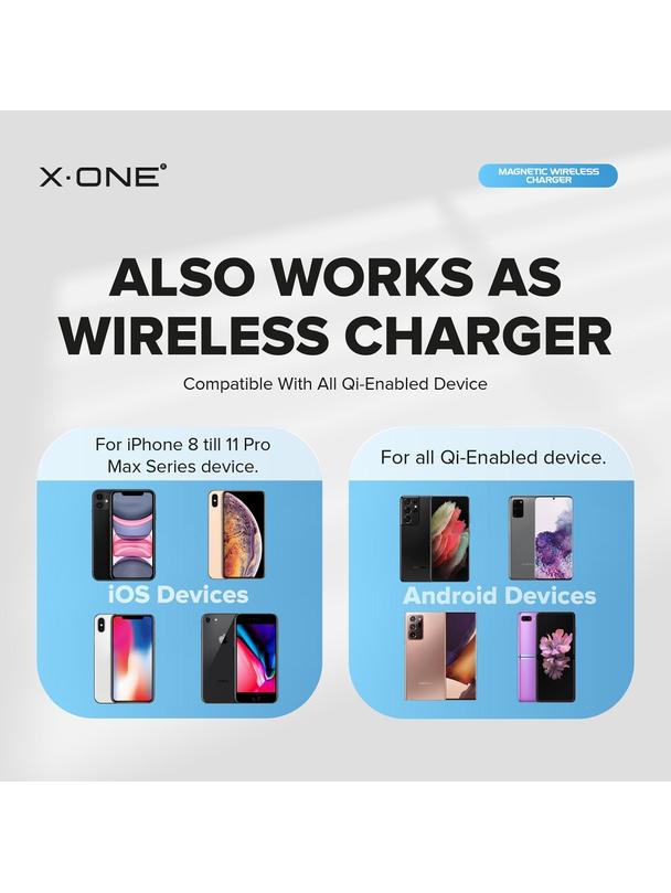 Ładowarka Bezprzewodowa X-ONE kompatybilna z Magsafe 15W