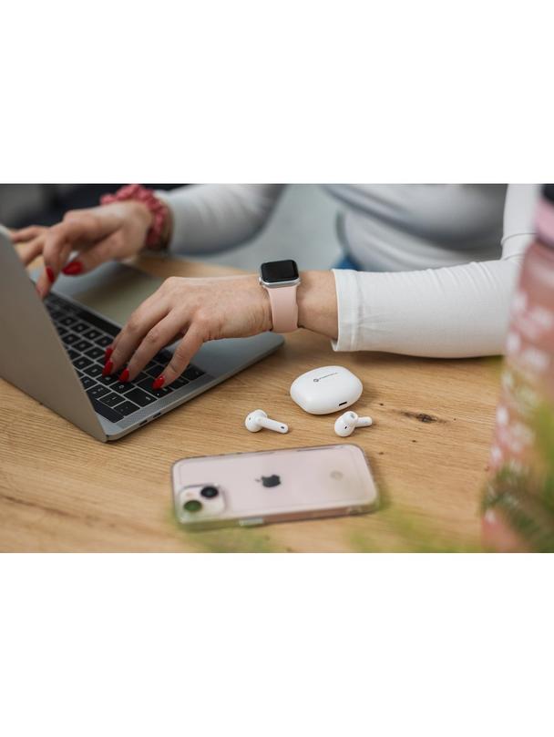 Słuchawki bezprzewodowe douszne Forcell F-Audio TWS Clear Sound białe