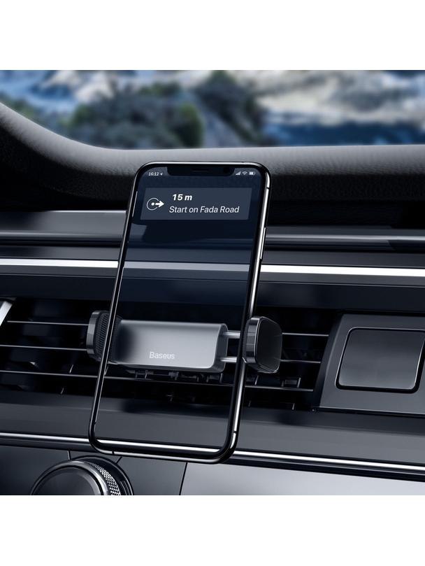 BASEUS uchwyt samochodowy do kratki z podwójnym mocowaniem SUGP-01 czarny