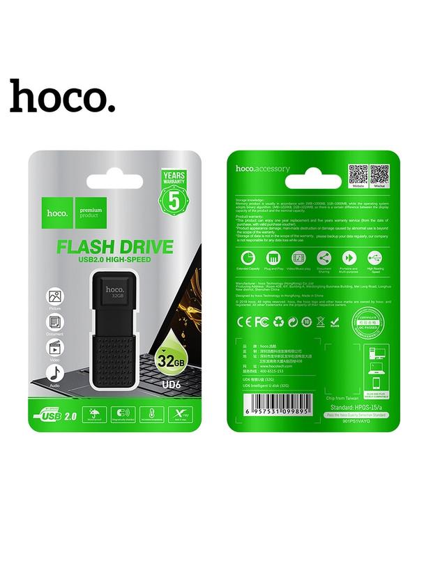 Pendrive 32GB USB 2.0 (USB A) Hoco UD6 czarny
