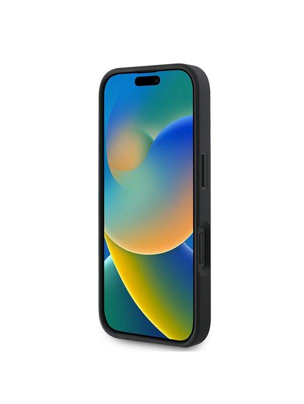 GUESS futerał do IPHONE 16 GUHCP16SG4GLGR (PC/TPU 4G PU Bottom Stripe) szary