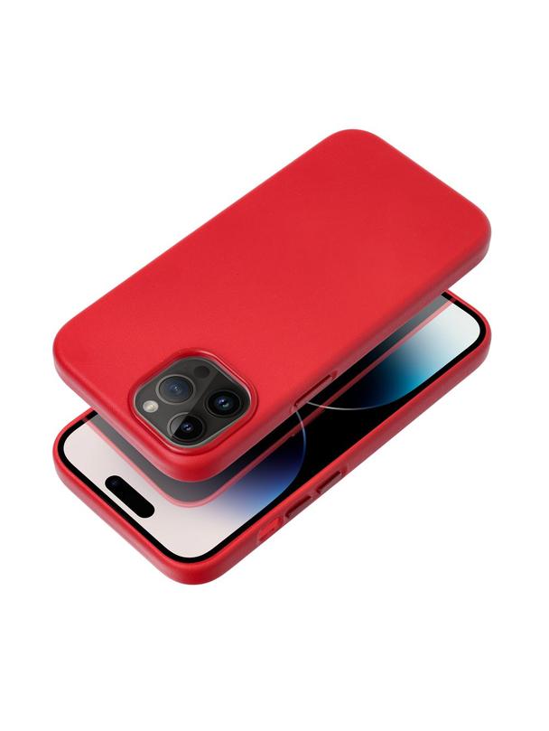 Futerał LEATHER MAG COVER kompatybilny z MagSafe do SAMSUNG S25 PLUS czerwony