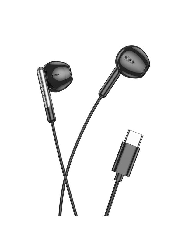 EOL Słuchawki przewodowe douszne USB C Hoco M123 czarne