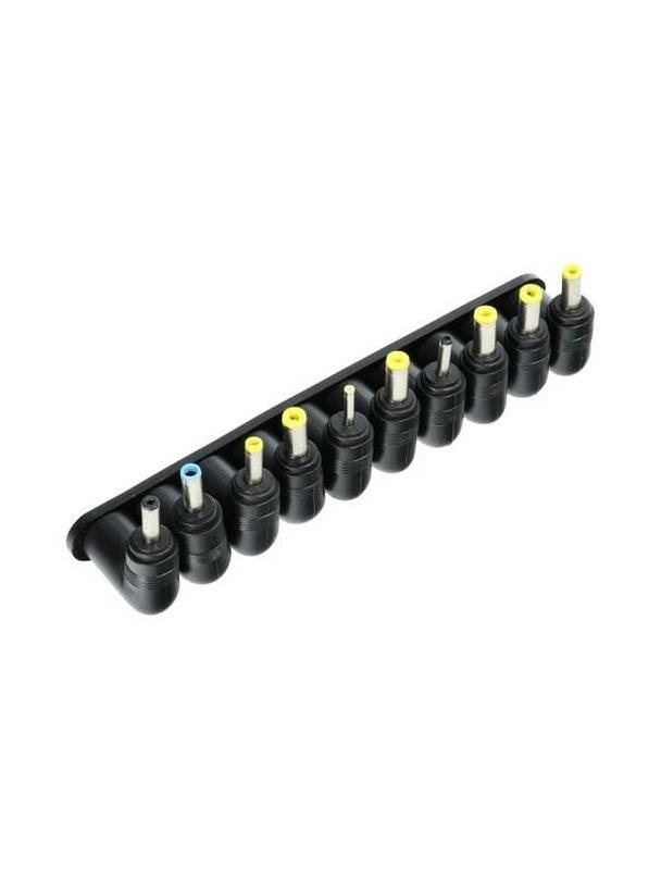 REBEL uniwersalny zasilacz sieciowy 45W 12-19.5V automatyczny 10 końcówek czarny