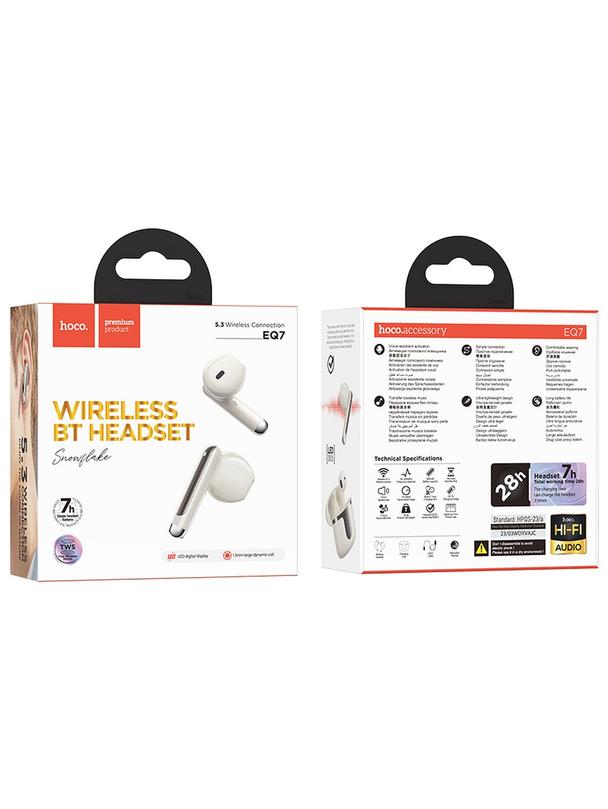 Słuchawki bezprzewodowe douszne Hoco TWS EQ7 białe