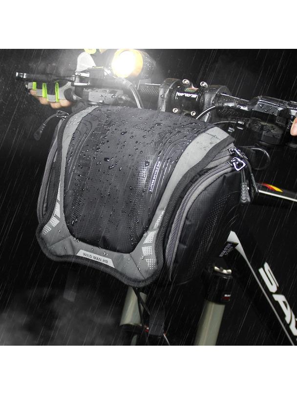 WILDMAN sakwa rowerowa na kierownicę na zamek H8 3L czarna