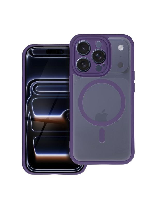 Futerał FULL MATTE MAG COVER kompatybilny z MagSafe do IPHONE 15 Pro Max fioletowy