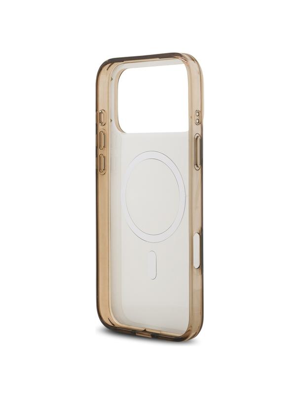 GUESS futerał do IPHONE 17 Pro kompatybilny z MagSafe GUHMP17LH4DTEW (IML 4G Background) brązowy