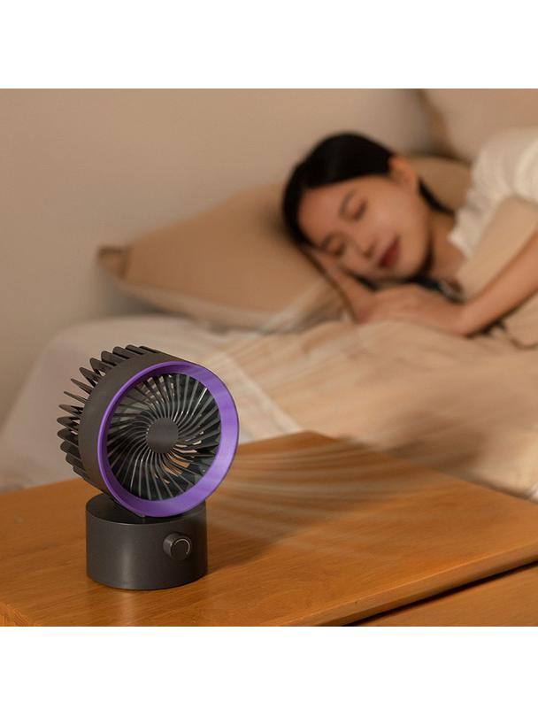 Wentylator / wiatrak biurkowy zasilany z USB A LLD-F87U szary