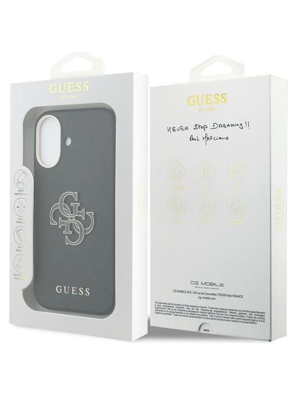GUESS futerał do IPHONE 17 GUHCP17S5PS4RGGK (PU FW Resin Logo) czarny