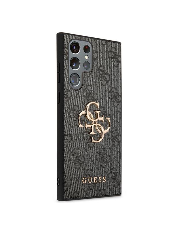 GUESS futerał do SAMSUNG S24 Ultra GUHCS24L4GMGGR (Leather 4G Metal Logo) czarny
