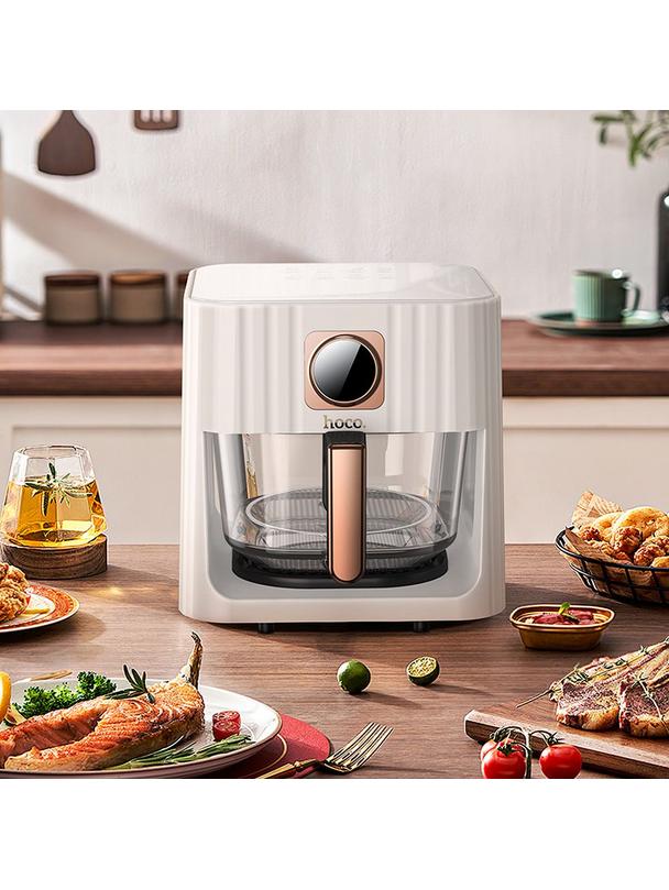 Frytkownica beztłuszczowa Air Fryer Hoco z ekranem dotykowym 4,5L 1100W HE22 biała