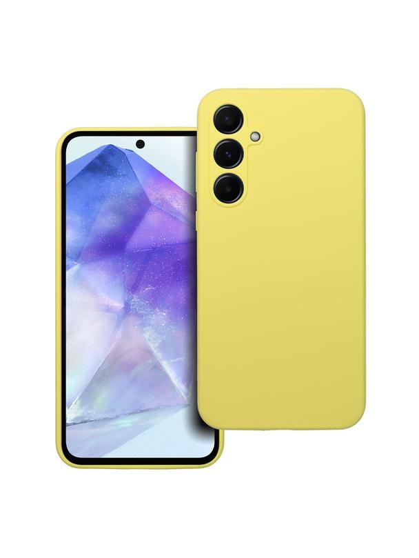 Futerał SILICONE 2mm do SAMSUNG A55 5G żółty