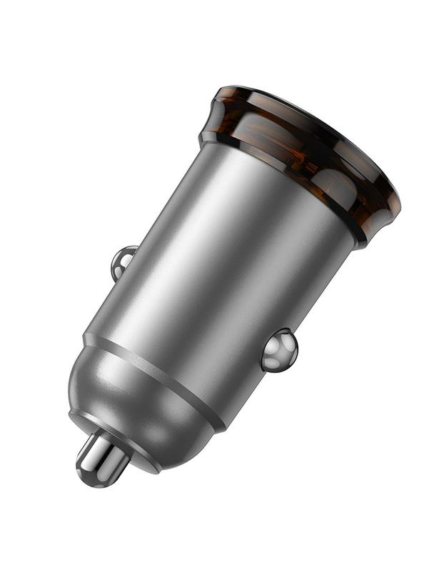 Ładowarka samochodowa Hoco USB C QC PD 30W NZ16 szara