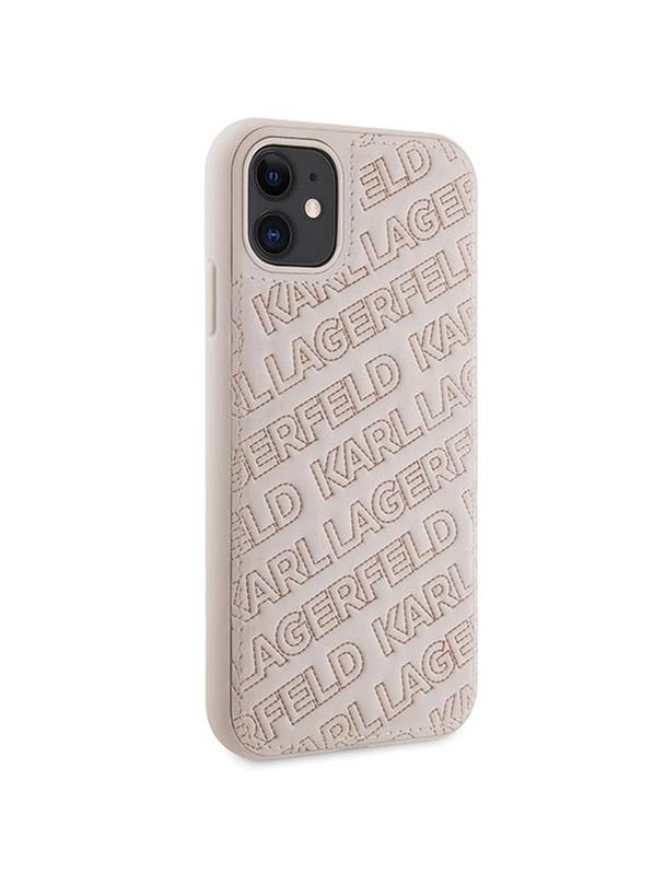 KARL LAGERFELD futerał do IPHONE 11 KLHCN61PQKPMP (Quilted K Pattern) różowy