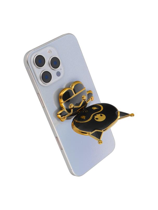 Stojak na telefon LALKA - naklejany - czarny