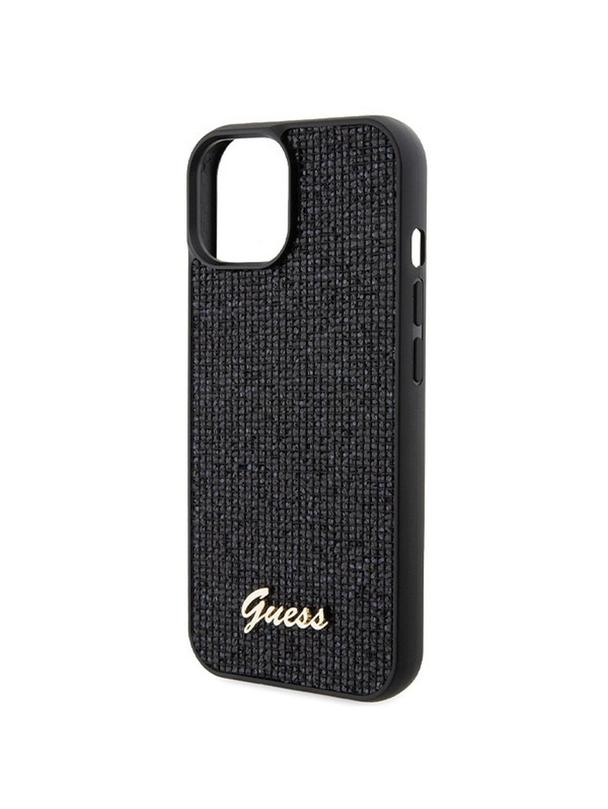 GUESS futerał do IPHONE 15 GUHCP15SPMSDGSK (Disco Script Metal) czarny