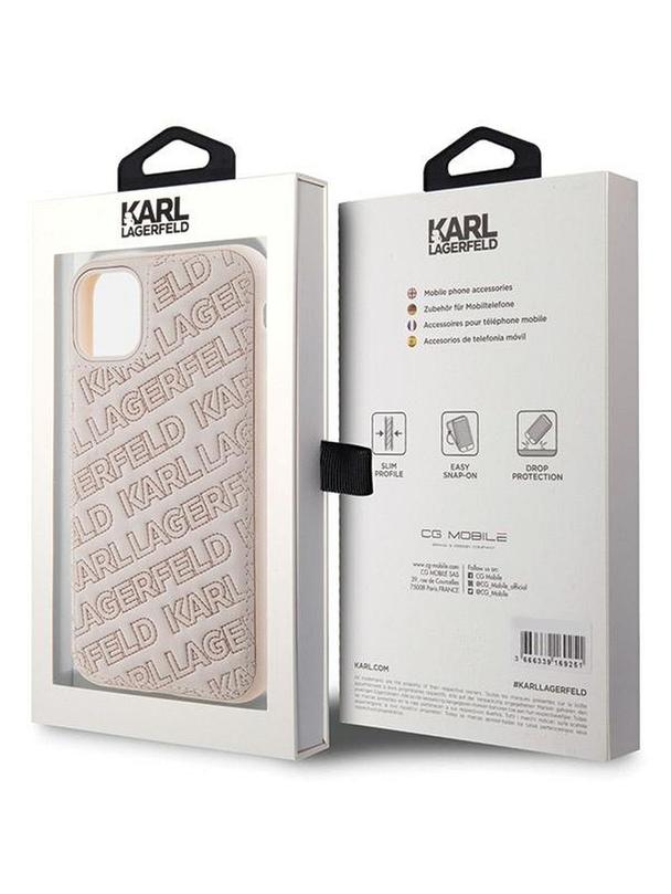 KARL LAGERFELD futerał do IPHONE 11 KLHCN61PQKPMP (Quilted K Pattern) różowy