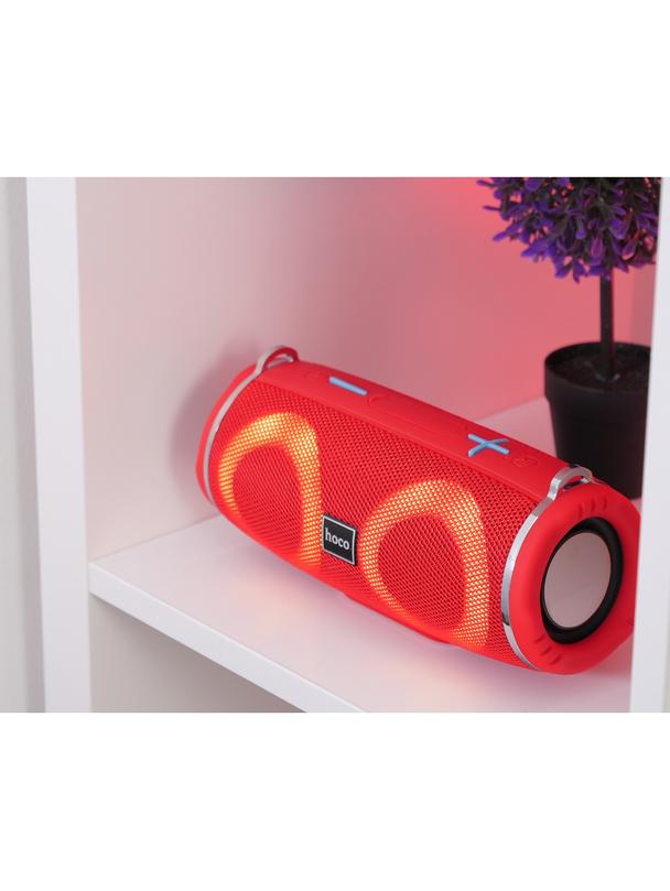 Głośnik bluetooth LED 2 x 5W 2h Hoco HC12 czerwony