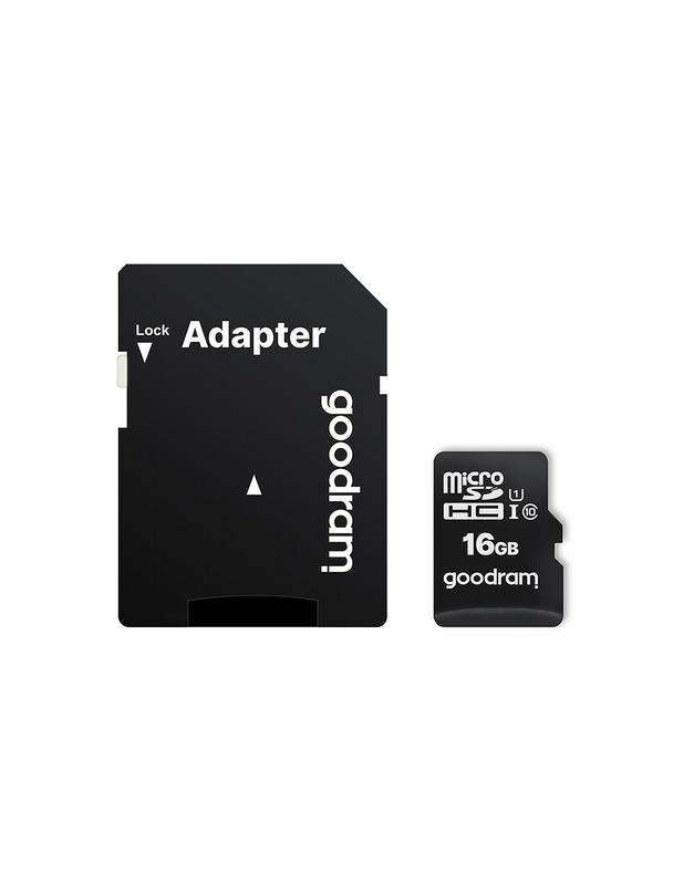 GOODRAM karta pamięci microSD 16GB 100MB/s class 10 UHS I z adapterem SD