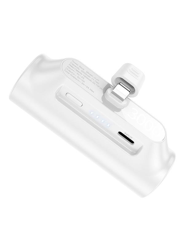 Powerbank Hoco 3000 mAh z wbudowanym złączem Lightning J147 biały