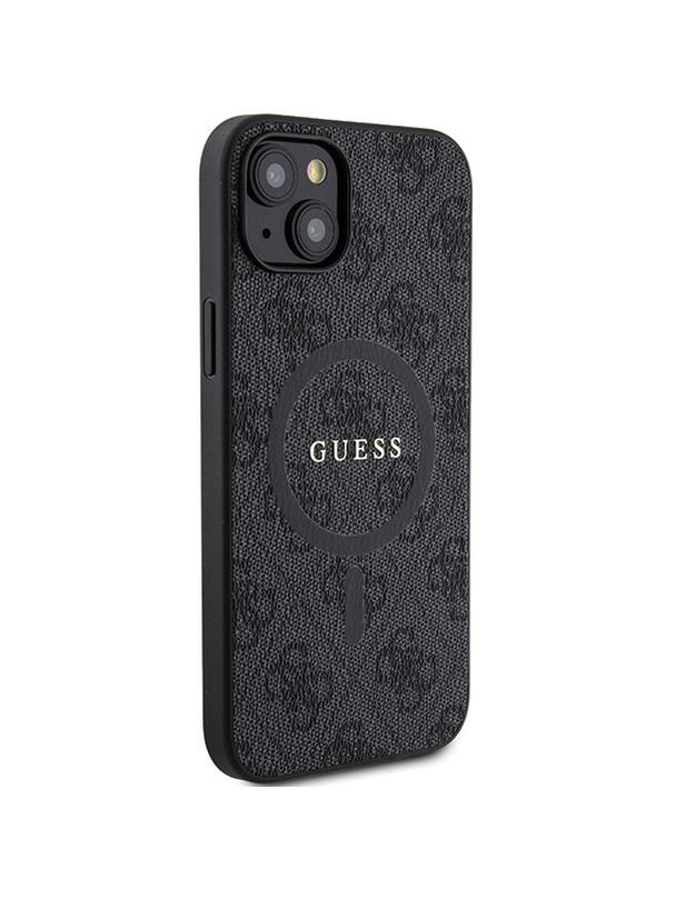 GUESS futerał do IPHONE 15 kompatybilny z MagSafe GUHMP15SG4GFRK (4G Ring classic logo) czarny