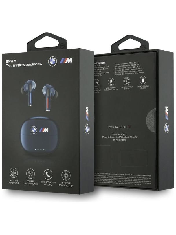 Słuchawki bezprzewodowe douszne BMW TWS BMBEXHML303ILV (Printed Logo) granatowe