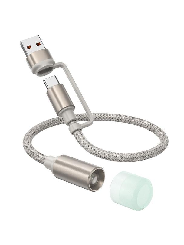 Kabel USB A / USB C do LED light Hoco 0,3 m UA38C złoty