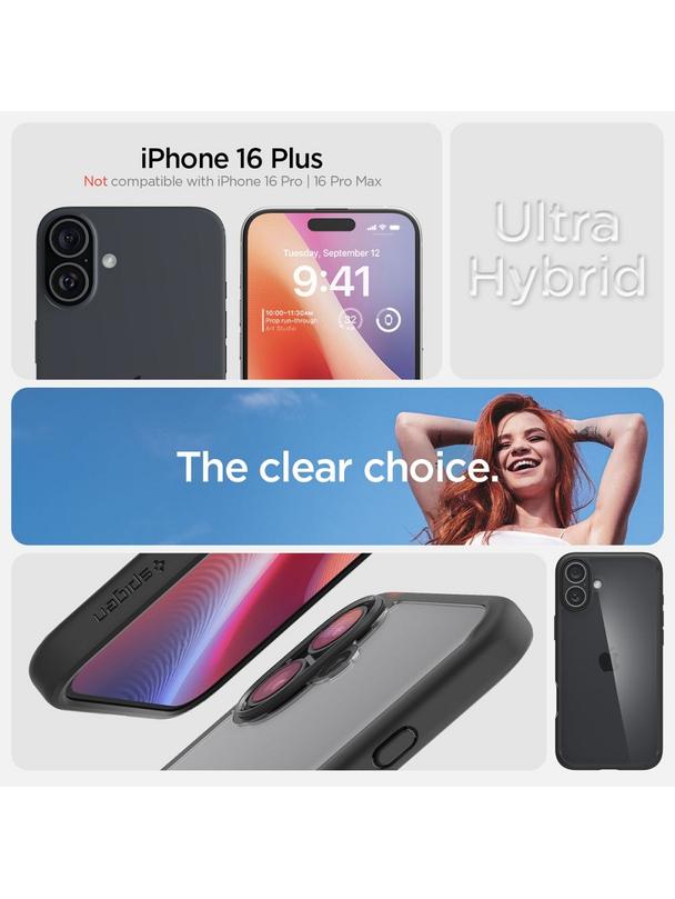SPIGEN futerał ULTRA HYBRID do IPHONE 16 Plus matte black