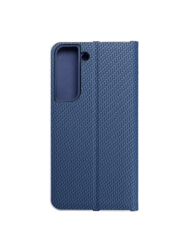 Kabura LUNA Book Carbon do SAMSUNG S22 niebieski
