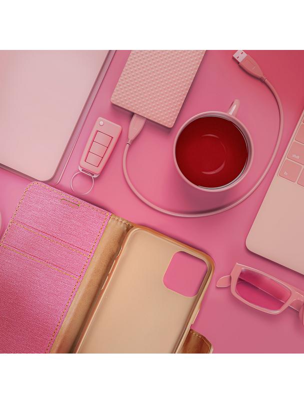 Kabura do XIAOMI Redmi Note 13 5G Canvas Book różowy