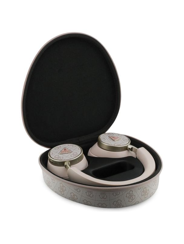 Słuchawki bezprzewodowe nauszne Guess ENC GUBHC15P4MRCTP (4G Triangle Logo) różowe