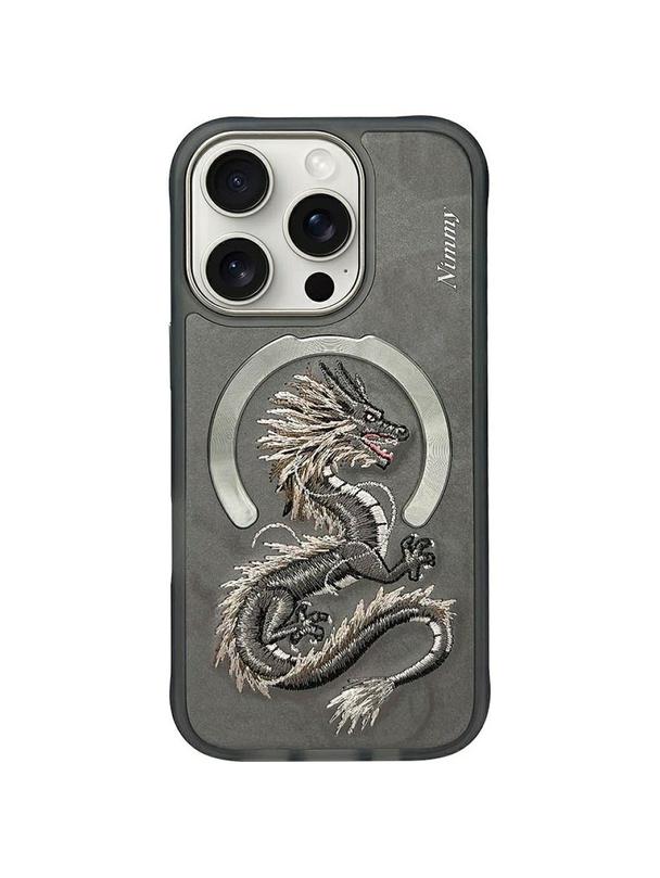 NIMMY futerał DRAGON kompatybilny z MagSafe do IPHONE 16 Pro szary