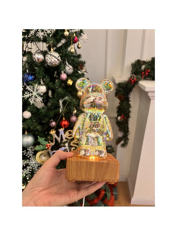 Lampka nocna LED 3D Miś Art Deco stojący L3GFBD