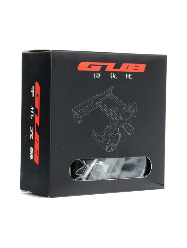 GUB uchwyt rowerowy na kierownicę P10 Aluminium + silikonowy uchwyt czarny