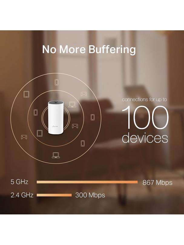 TP-LINK router Wi-Fi Mesh AC1200 Deco M4 1GbE 2-pak