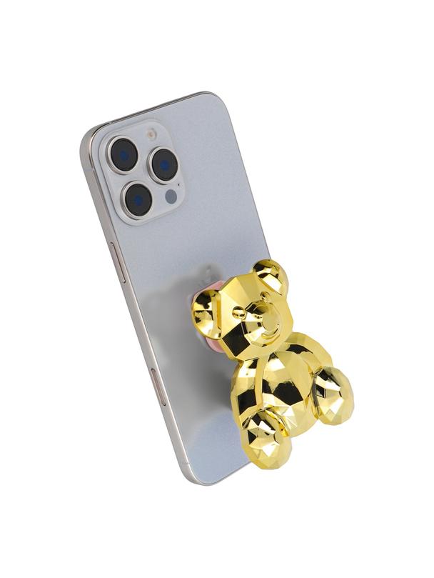 Stojak na telefon MIŚ - naklejany - złoty