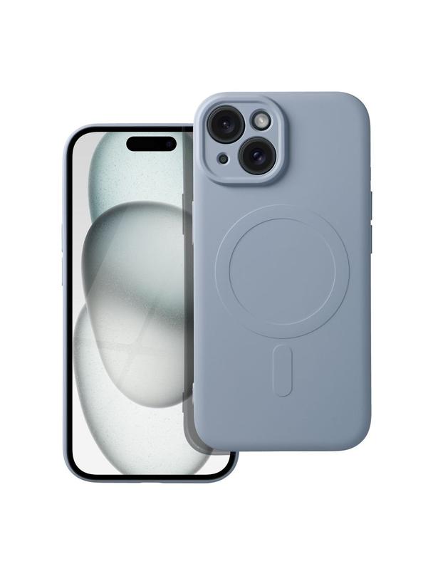 Futerał SILICONE MAG COVER kompatybilny z MagSafe do IPHONE 15 jasny niebieski