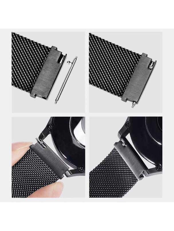 DUX DUCIS pasek MILANESE magnetyczny ze stali nierdzewnej 20 mm srebrny