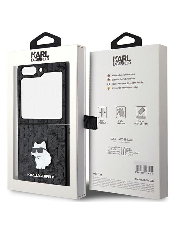 KARL LAGERFELD futerał do SAMSUNG Z Flip 5 KLHCZF5SAPCHNPK (Saffiano Mono Choupette PIN) czarny