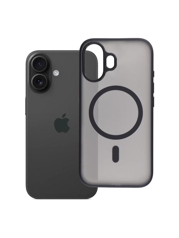 Futerał do iPhone 16 Flexline Mag Cover zgodny z MagSafe czarny