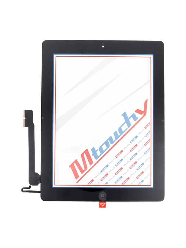 MUSTTBY Ekran dotykowy + taśma klejąca + Home do iPAD 4 (czarny)