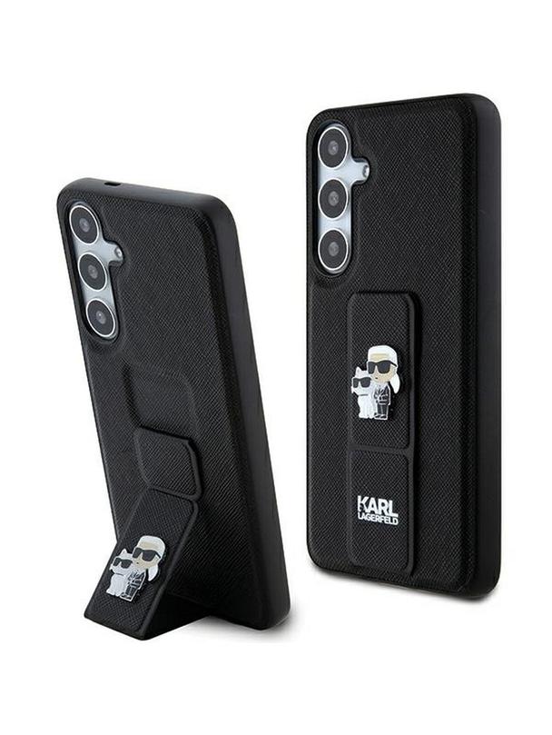 KARL LAGERFELD futerał do SAMSUNG S24 KLHCS24SGSAKCPK (GRIPSTAND SAFFIANO KC PINS) czarny