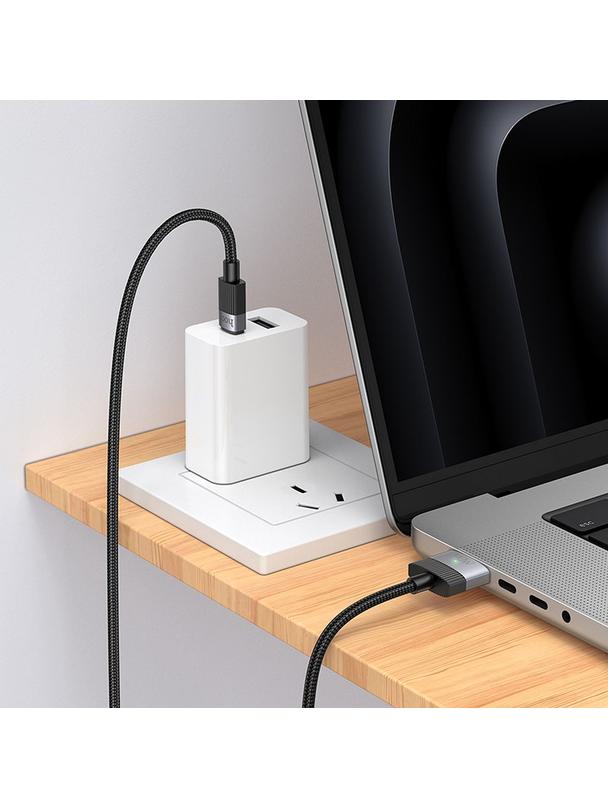 Kabel USB C do Mag3 Hoco 5A 140W magnetyczny 1,8 m U141 czarny